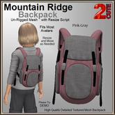 Mountain Ridge Backpack [2cute] Pink-Gray
