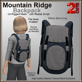 Mountain Ridge Backpack [2cute] Rhino Blue-Gray