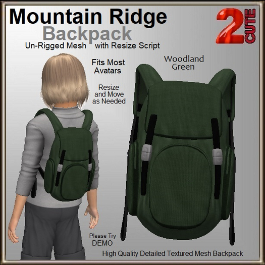 Mountain Ridge Backpack [2cute] Woodland