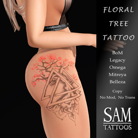 [SAM TATTOOS] FLORAL TREE TATTOO