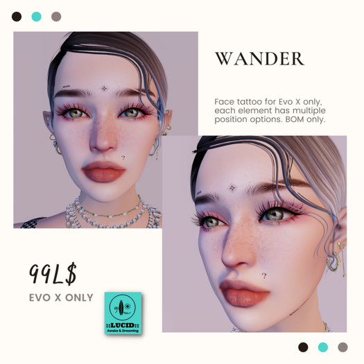 ::Lucid:: Wander Face Tattoos