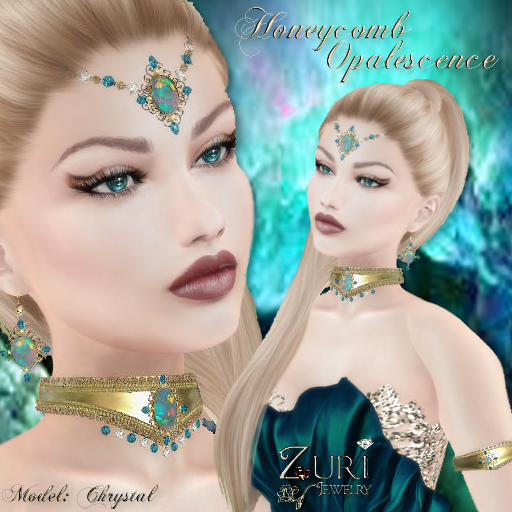 C. Zuri's Opalescence Full Collection Honeycomb/Turq-Gold