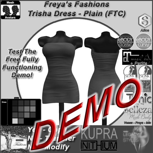 Freya's Fashions Trisha Dress - (Plain) DEMO - Fully Functioning