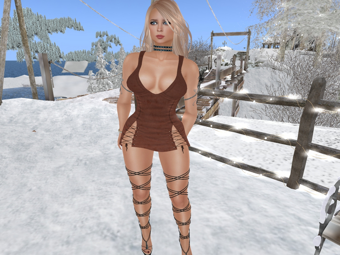 Para's CountryGirl Laced-up suede minidress Maitreya fatpack (8)
