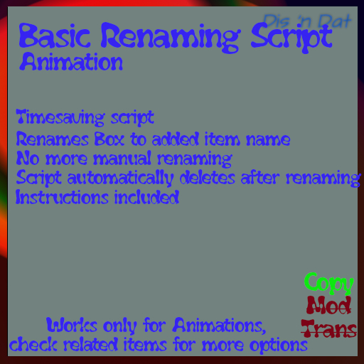 Basic Box Renaming Script Animation