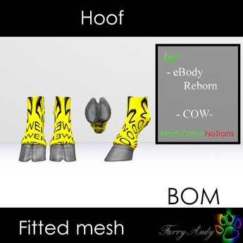 Second Life Marketplace - DEMO - Furry Andy - Hoof for eBody Reborn ...