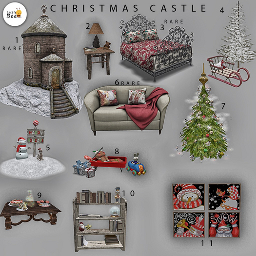 06  Little Bee - Christmas Castle RARE