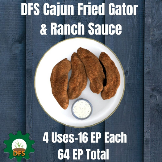 DFS Cajun Fried Gator & Ranch Sauce Texture