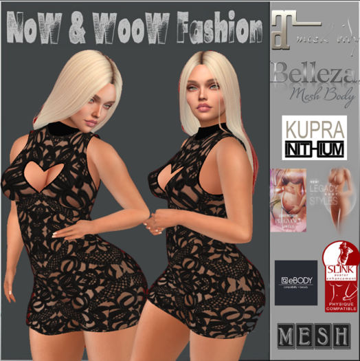 !!!!!! NoW & WooW # DANI LACE DRESS BLACK