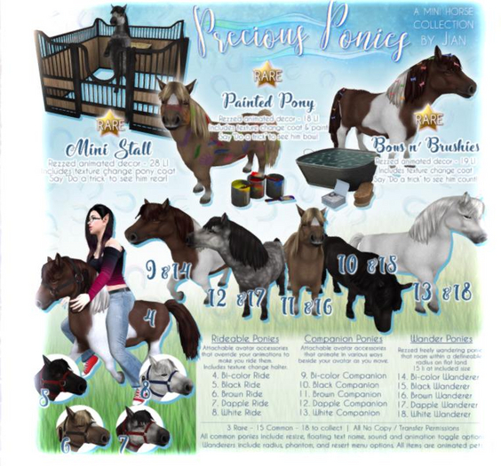 JIAN Precious Ponies 1. Mini Stall BOX RARE