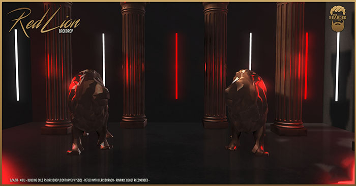 Red Lion Backdrop - The Bearded Guy