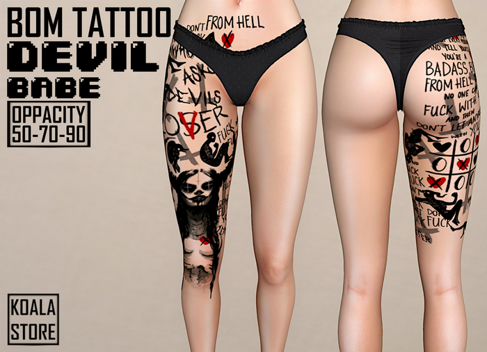 // KOALA STORE // BOM TATTOO - Devil Babe -