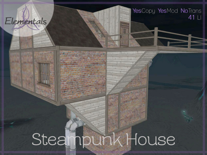 {Elementals} Steampunk House *41Li* {Prefab}