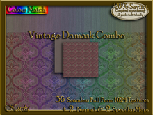 Vintage Damask Combo Seamless Texture Set