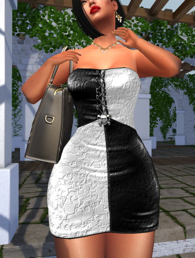 Style by Rafaela Skull Mini Dress Set White