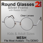 2cute Round Glasses -Silver