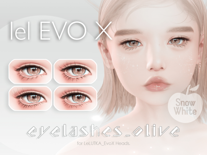 ::SnowWhite:: eyelashes_olive_LeLUTKA_EvoX