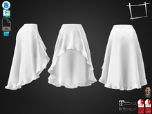 Dae Obj FBX For Long Back Ruffled Trim Edges Skirk Maitreya, Slink (Physique,Hourglass), Belleza,Legacy