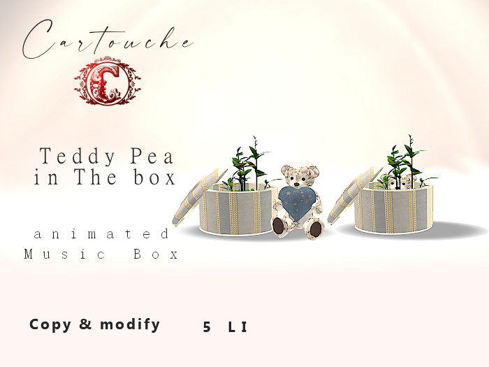 !C! Teddy Pea in The box {blue}
