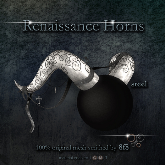 8f8 - Renaissance Horns - STEEL 