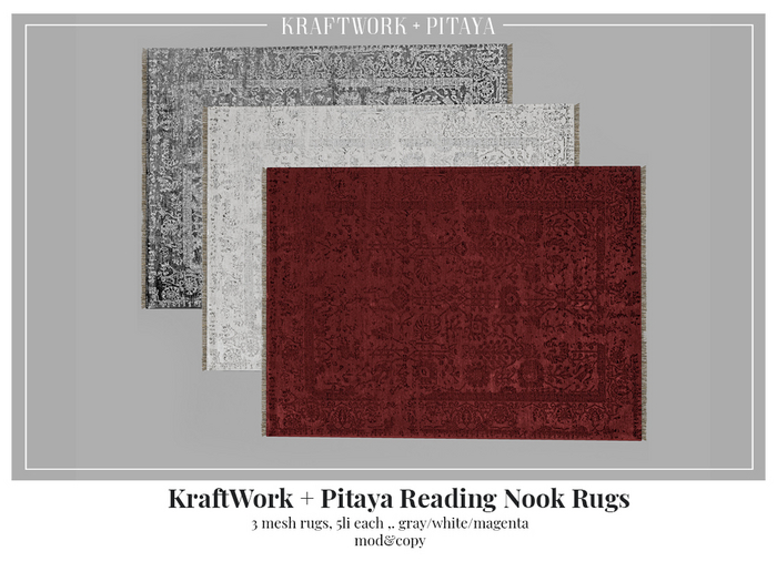 KraftWork + Pitaya .Reading Nook. Rugs *add*