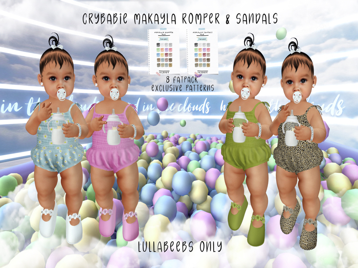 "Crybabie" Makayla Sandals (BLACK)