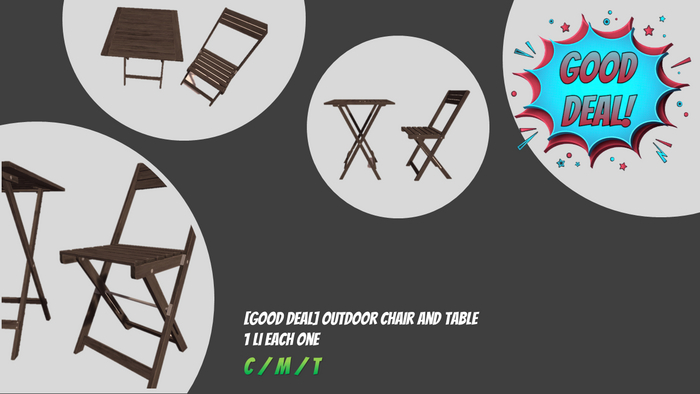 [GOOD DEAL] Chair and table for outdoor. BOXED/ADD&TOUCH.