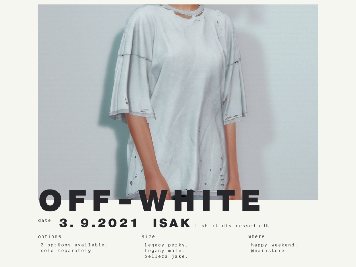 Hiemal - Isak T-Shirt Distressed Edt. Off-White (boxed)