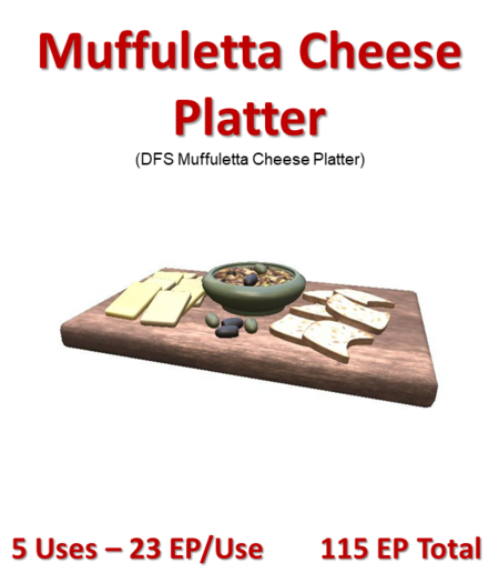 DFS Muffuletta Cheese Platter (DFS Texture Only)