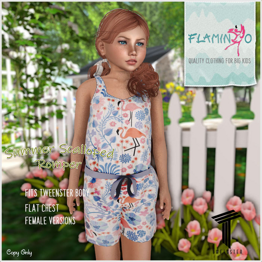 F} Flamingo Forest Romper