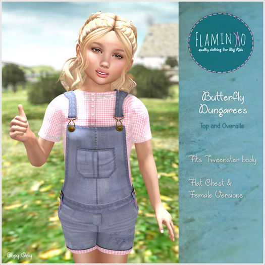 F} Butterfly Dungaree
