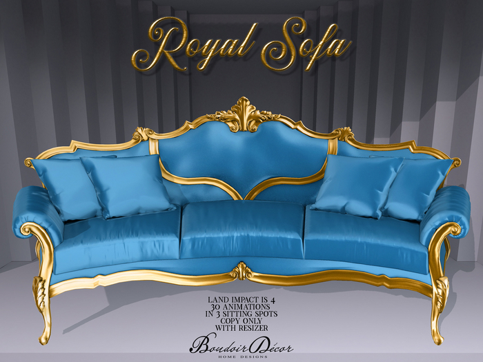 Boudoir-Royal Sofa Blue
