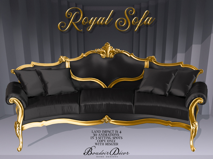 Boudoir-Royal Sofa Black