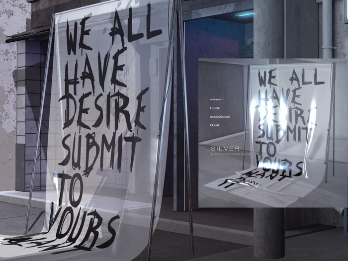 [Dope+Mercy] Floor Background Frame_Silver