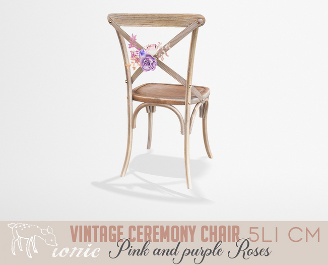 ionic : Vintage Ceremony Chair (Pink&Purple Roses)