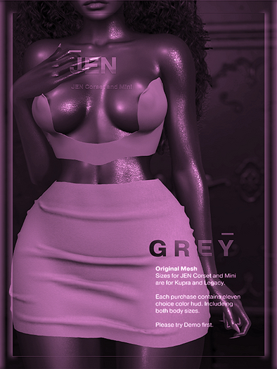*DEMO* G R E Y_ JEN Corset & Mini (ADD ME)