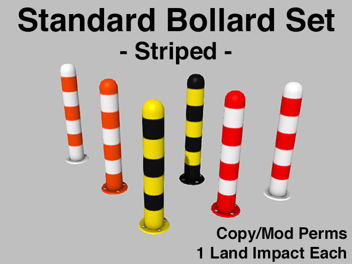 Standard Bollard Set - Striped