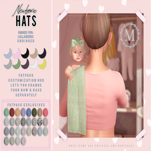 {m} newborn hat: fatpack version