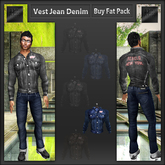 Akito - Vest Jean Denim blue