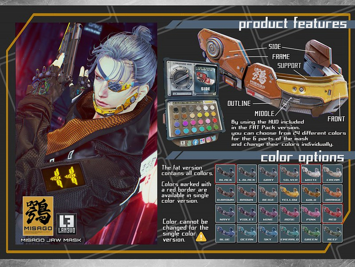 [LANEVO] Misago Jaw Mask (Fatpack)
