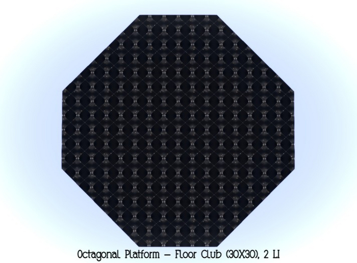 Octagonal Platform - Floor Club, 30X30. 2 LI, (Boxed)