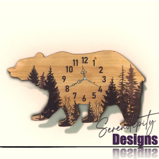 Serendipity Designs - Forest Bears Clock 