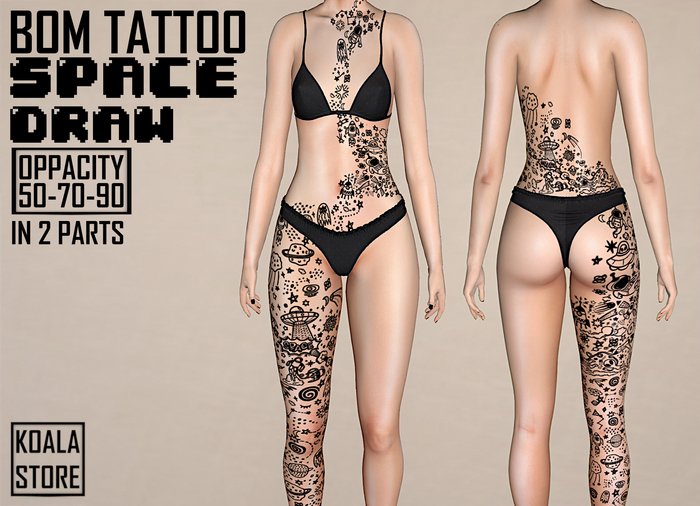 // KOALA STORE // BOM TATTOO - Space Draw -