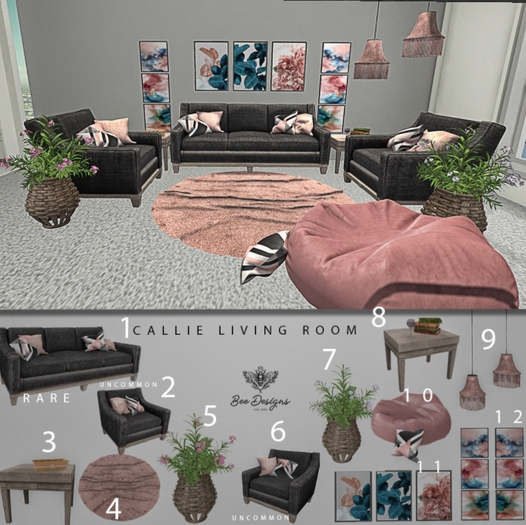 01 Bee designs Callie Living Room  RARE