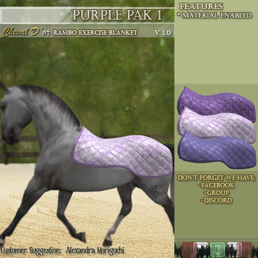 [. HEATHEN .] -Rambo Exercise Blanket-(Purple Pak 1) {REZ}
