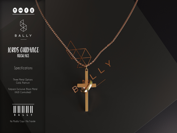 'BALLY' Lords Guidance Necklace Silver
