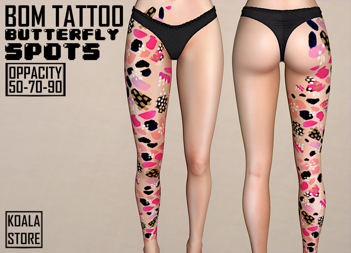 // KOALA STORE // BOM TATTOO - butterfly spots -