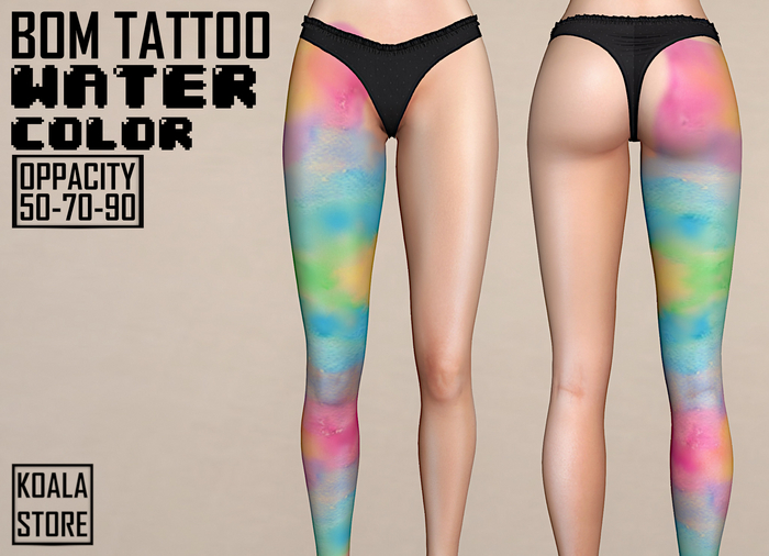// KOALA STORE // BOM TATTOO - WATERCOLOR -