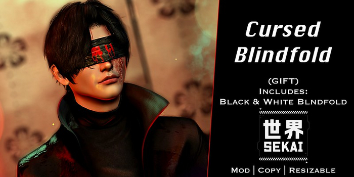 +SEKAI+ Cursed Blindfold - B&W