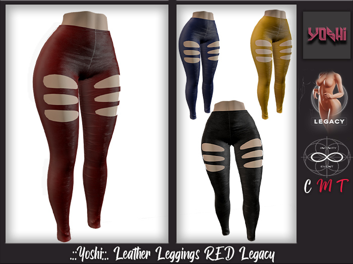 .::Yoshi::. Leather Leggings RED